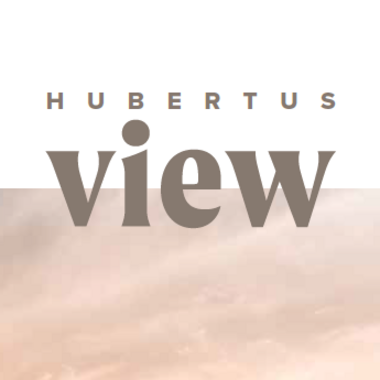 Our current catalogue for downloading Hubertus View logo with beige background