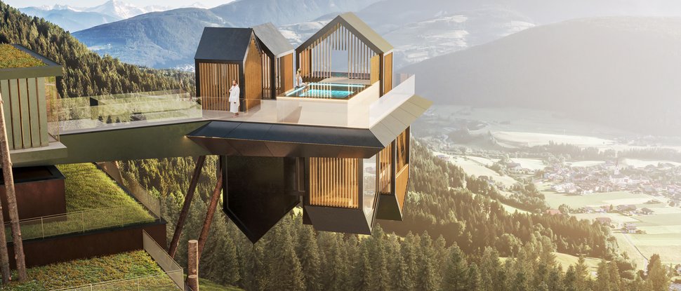 Ultime novità e storie da Valdaora Piscina sul balcone di un resort di montagna con vista sulla valle